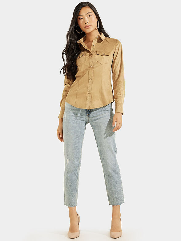DAISY shirt with suede texture - 2