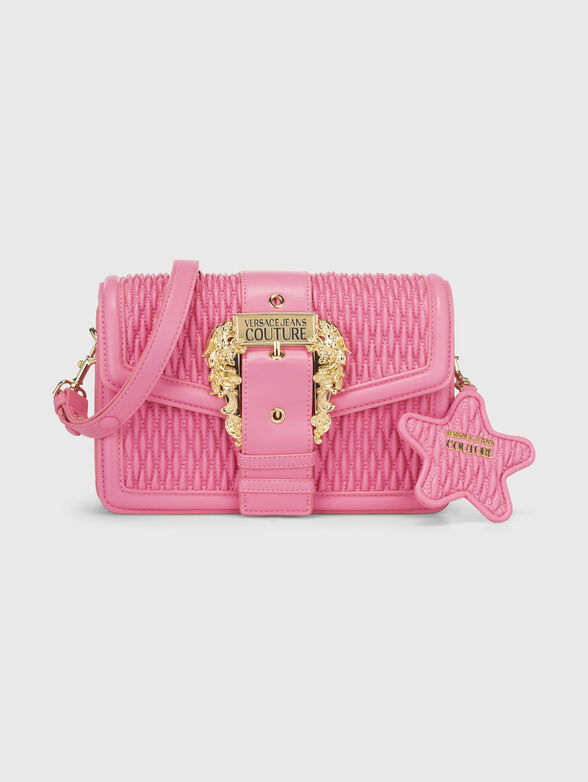 Quilted-effect crpssbody bag in pink - 1