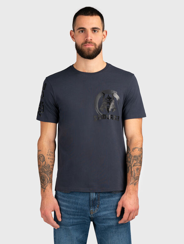 TS163 grey t-shirt with print - 0