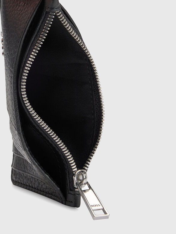 Leather cardholder with logo - 3