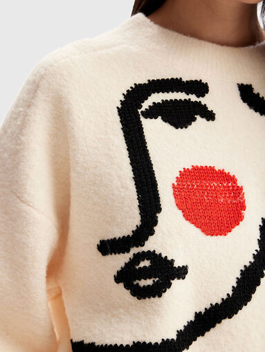 Sweater with artistic print - 5
