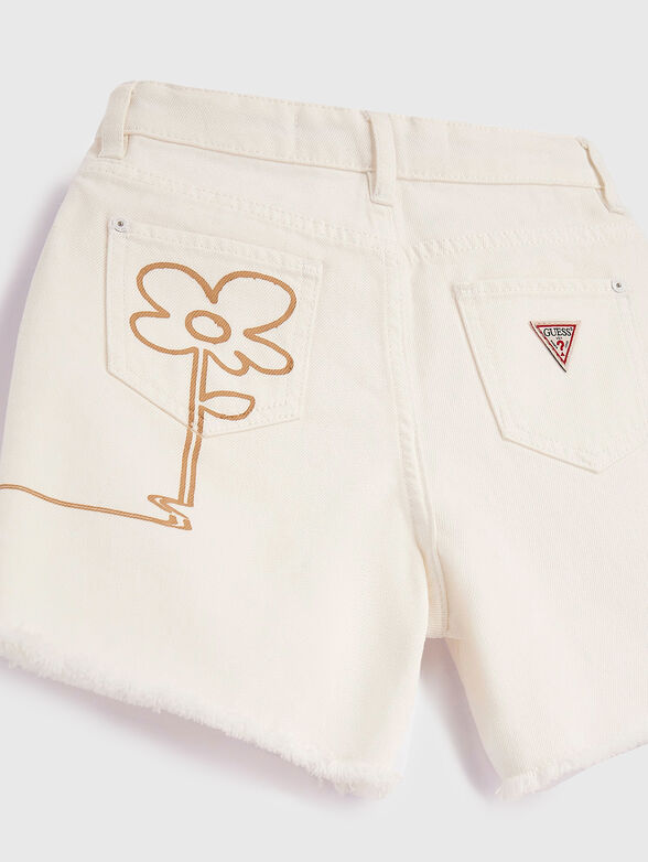 Denim shorts with print - 4