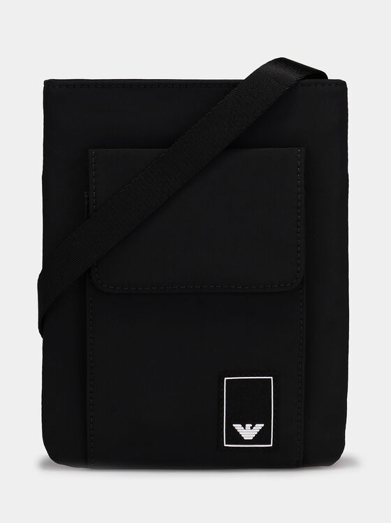 Black crossbody bag with logo detail - 1