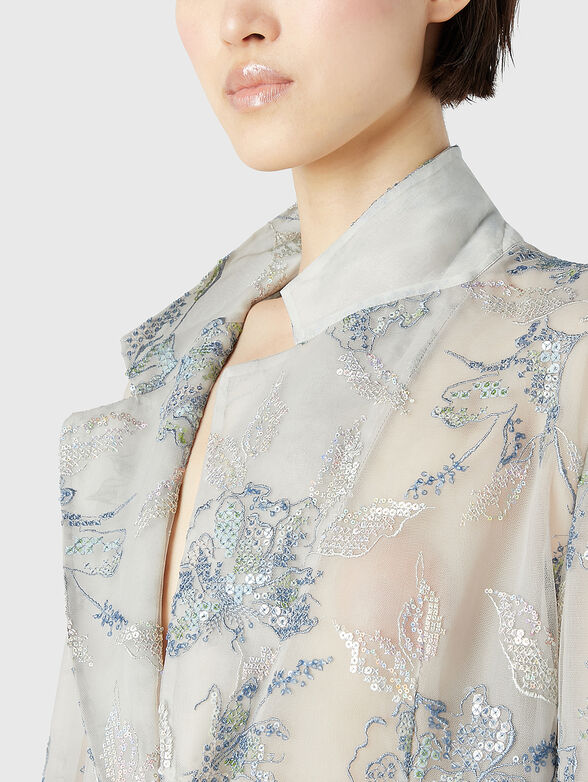 Blazer with floral accents - 2