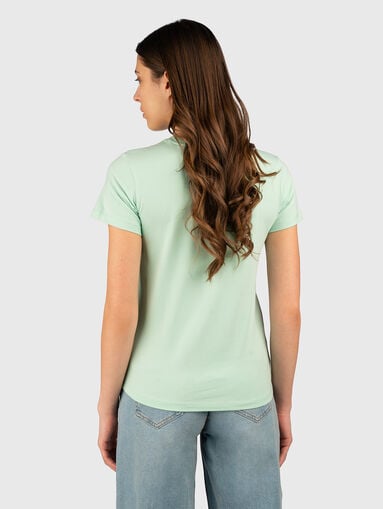 T-shirt with oval neckline and logo print - 3