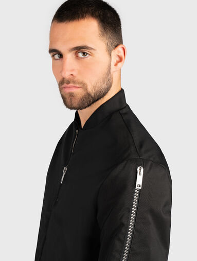 Bomber jacket with accent zippers - 5