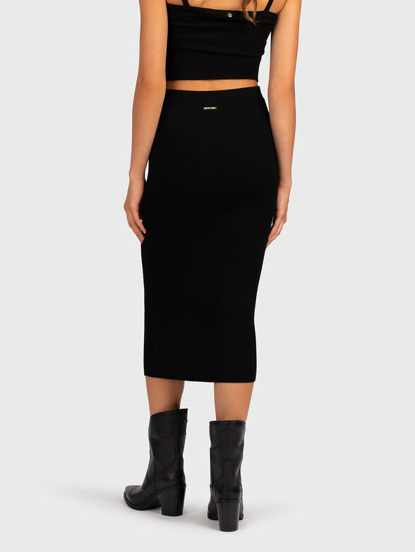 Black ribbed skirt - 2