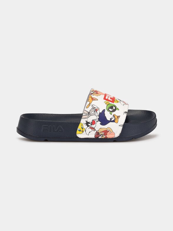 Beach shoes with Warner Bros print in navy blue - 1