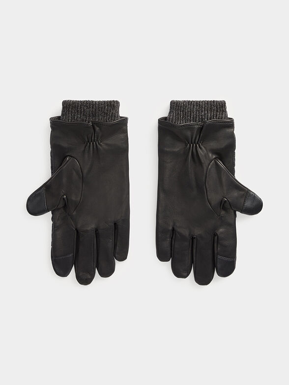 Gloves with quilted effect in black - 2