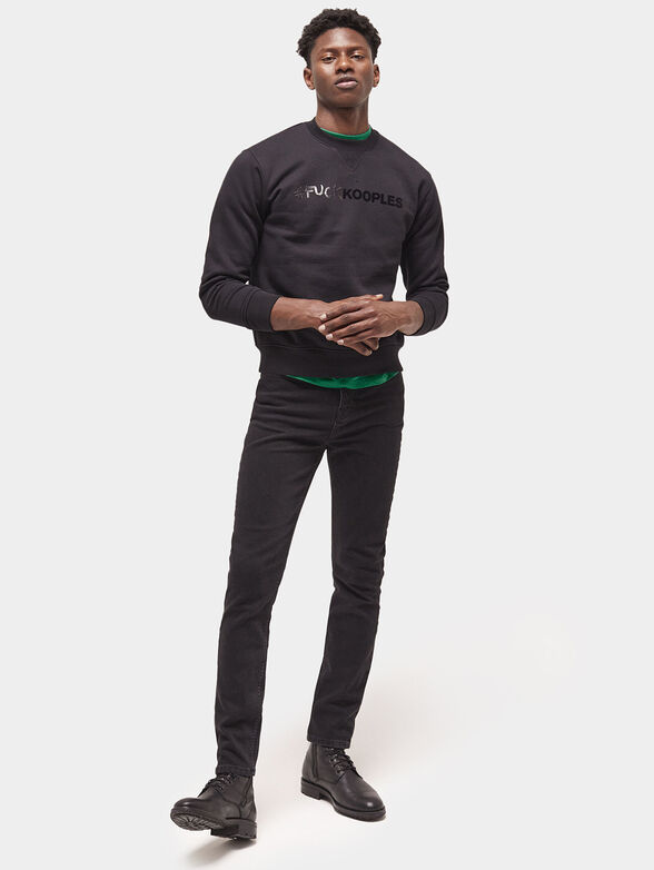 Black sweatshirt with print - 2