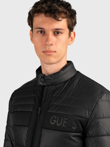 Quilted jacket with logo accent - 5