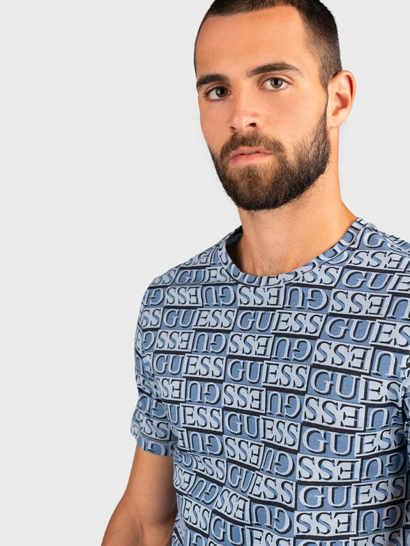 Cotton T-shirt with monogram print - 4
