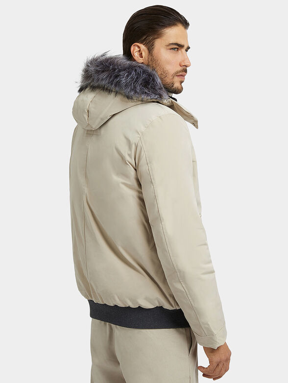Padded jacket with hood in black - 2
