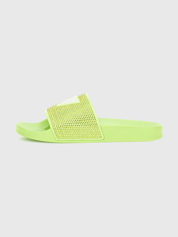 Beach slippers with rhinestones - 1