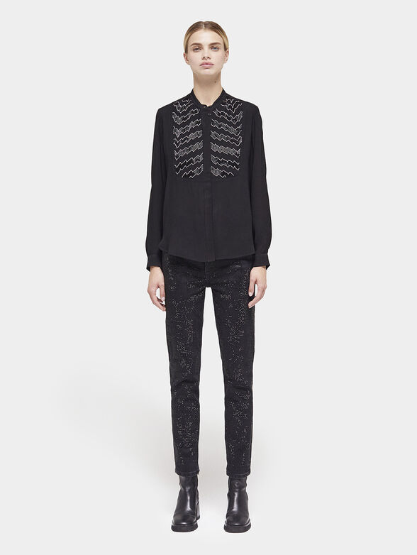 Shirt with shiny appliqués - 2