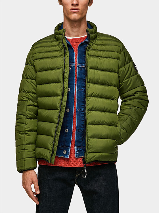 JACK black padded jacket with logo detail - 1