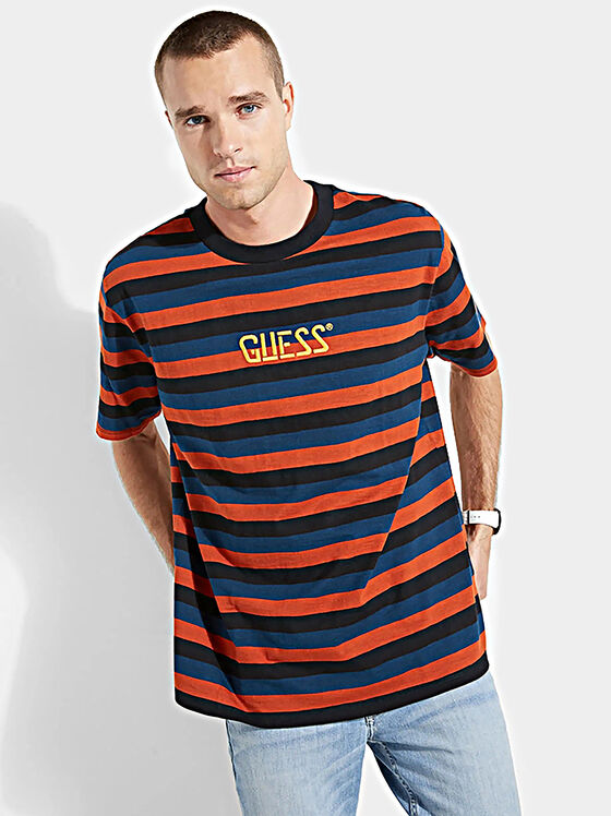 WONDER STRIPE Blue unisex t-shirt - 1