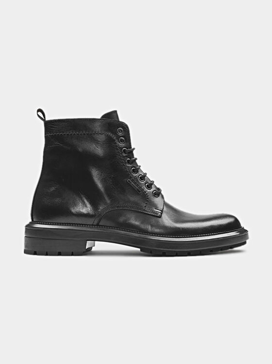 Genuine leather combat boots - 1