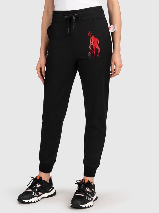 JL004 sports trousers with contrasting print - 1