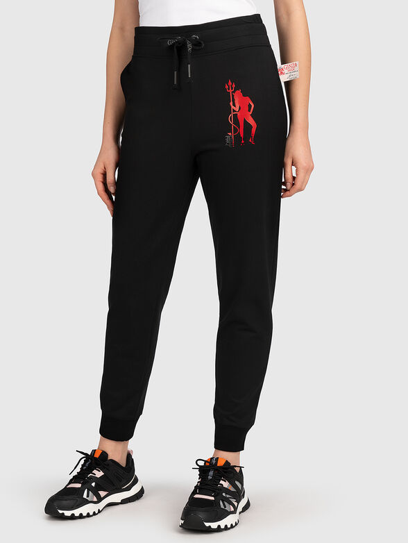 JL004 sports trousers with contrasting print - 1