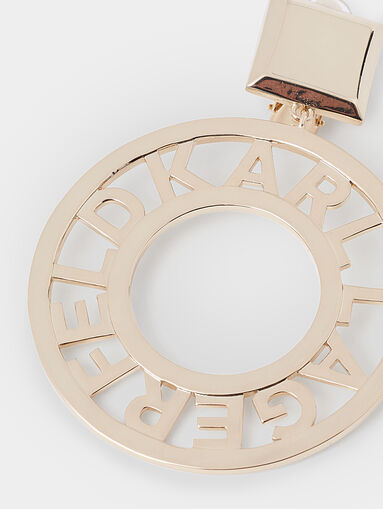 Earrings with logo accent  - 4