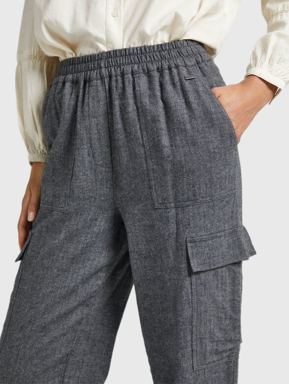 JANET cargo trousers in grey color - 3