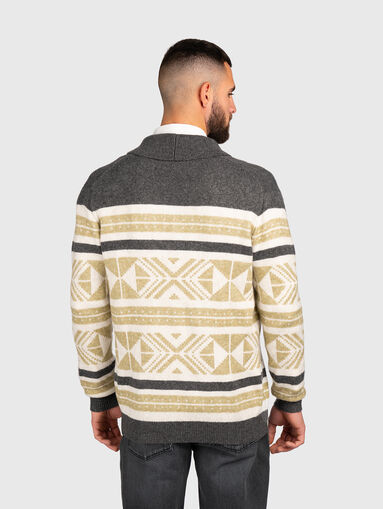 Jacquard button cardigan - 2