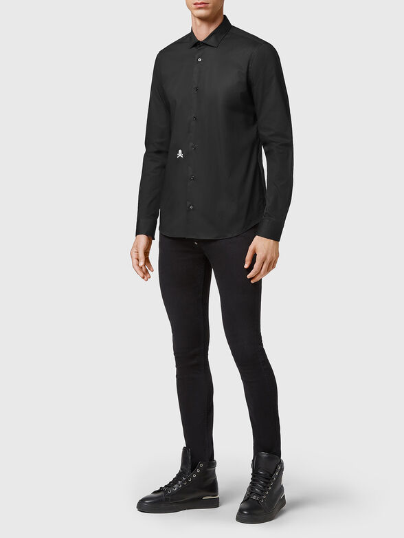 Black shirt SUGAR DADDY with embroidered detail - 1