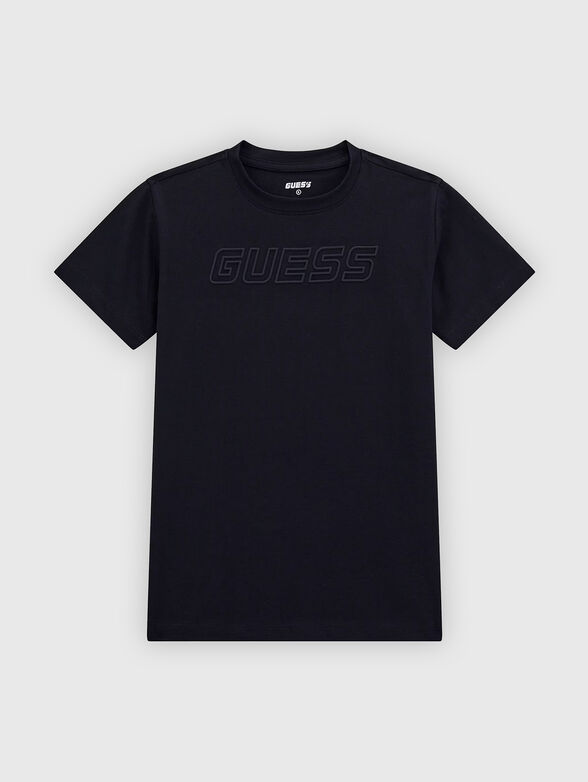 Black T-shirt with maxi logo - 1