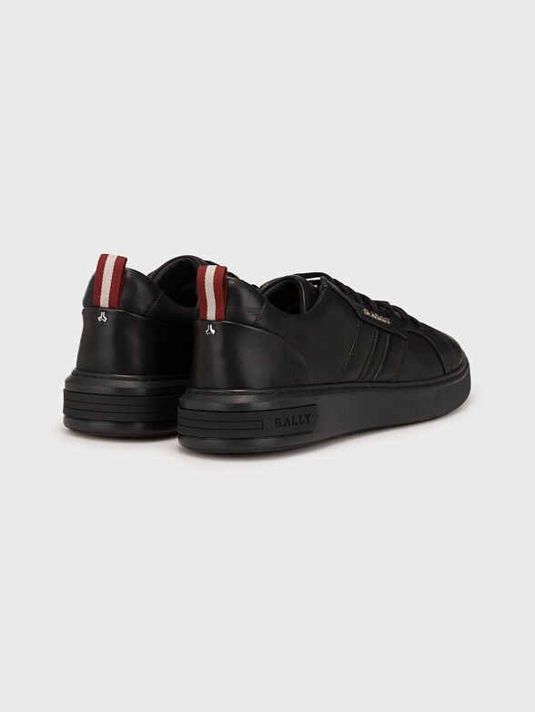 NEW-MAXIM black leather sport shoes - 3