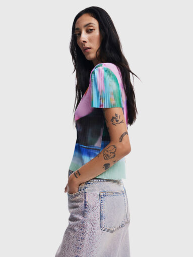 PLISA blouse with multicolour print  - 3