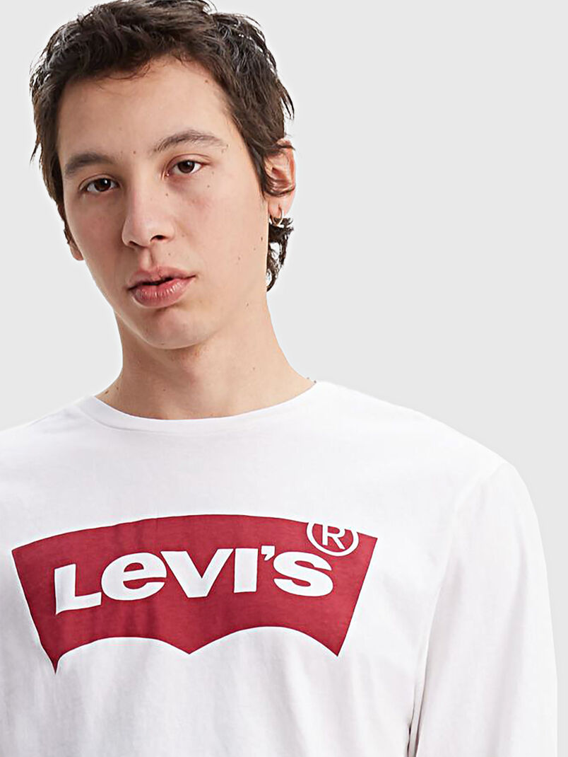 White blouse with logo print - 2