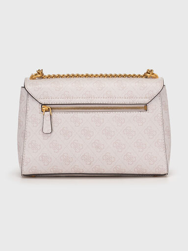 AIETA crosbody bag with monogram print in ecru - 3