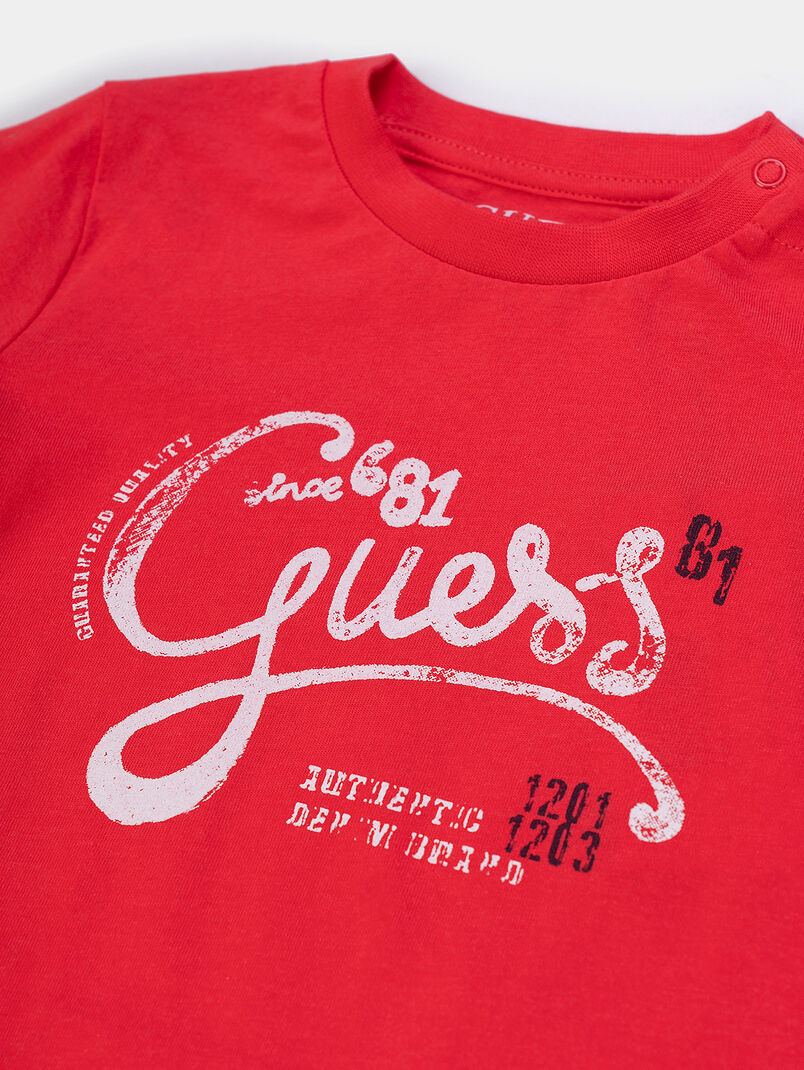 Cotton T-shirt with print - 3