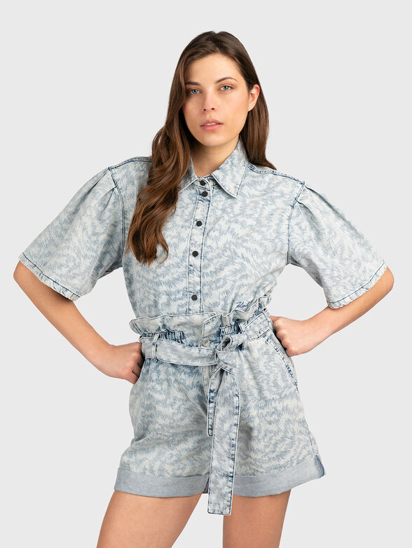 Denim shirt with short sleeves - 1