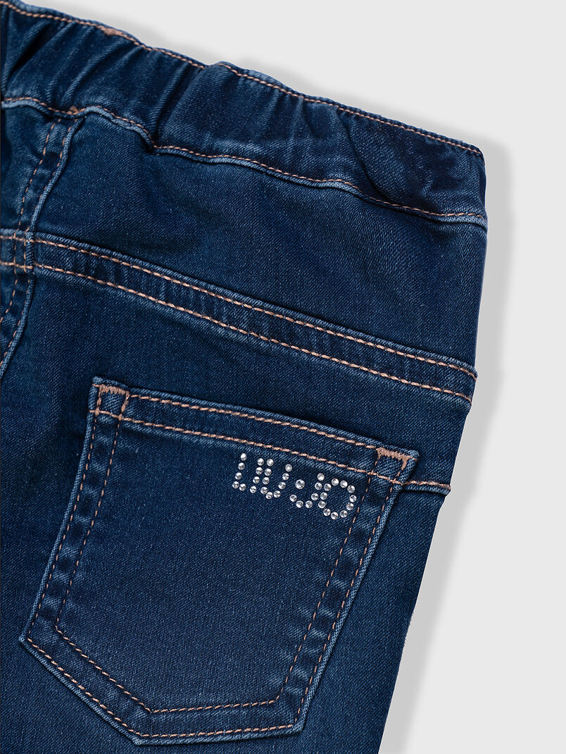 Dark blue jeans with logo detail - 3