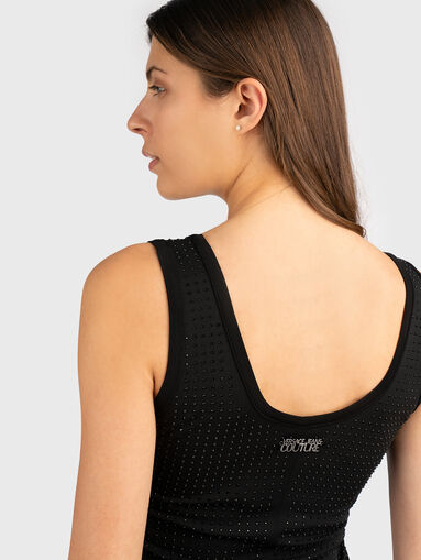 Black dress with rhinestones - 2