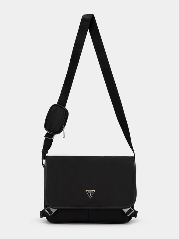 Textile crossbody bag with triangular logo detail - 2