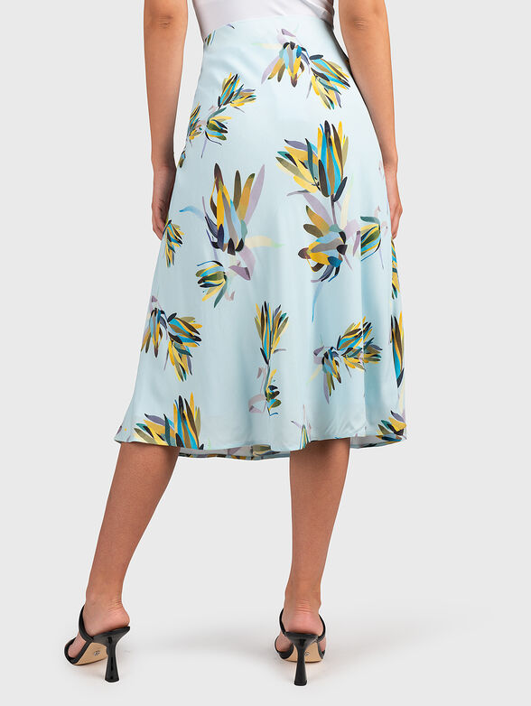Midi skirt with floral print - 2