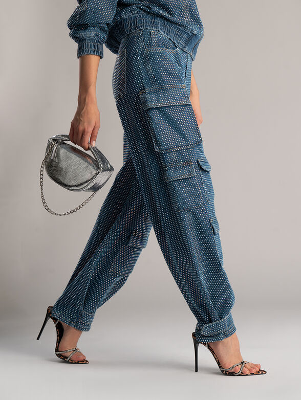 Cargo jeans with rhinestones - 3