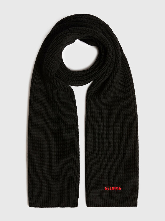 Scarf with contrasting logo embroidery - 1