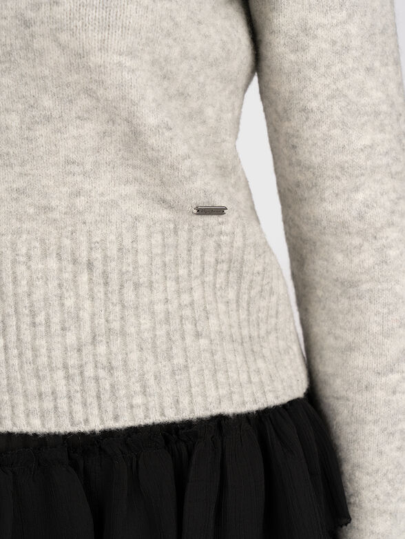 BONNIE cropped sweater with crew neck - 4
