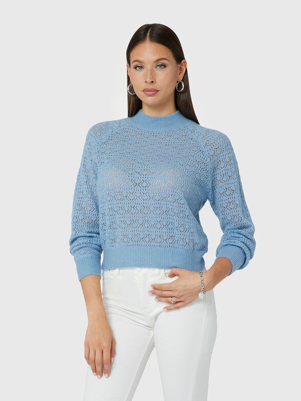 KENSLEY blue knitted sweater - 1