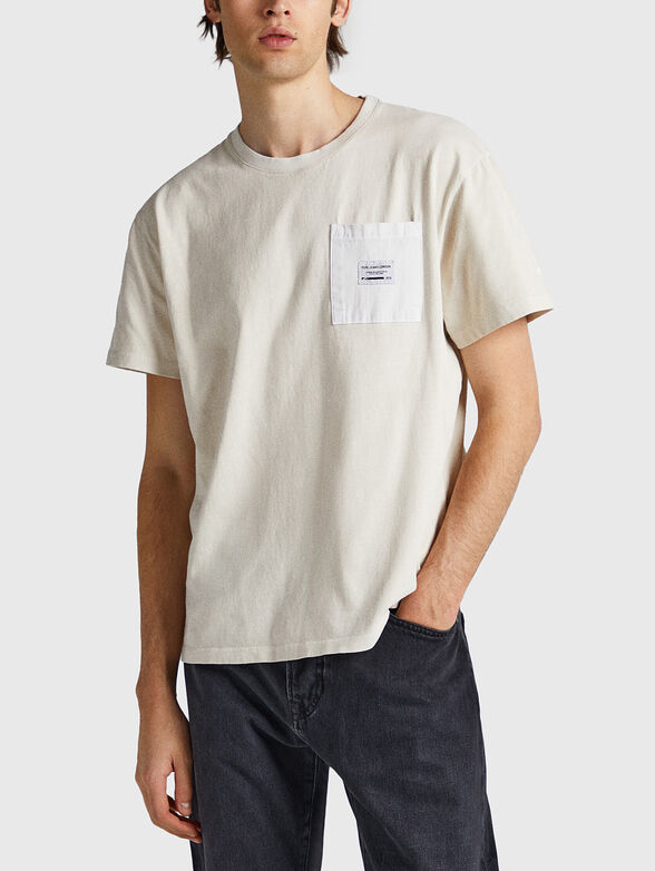 OXFORD cotton T-shirt with pocket - 1