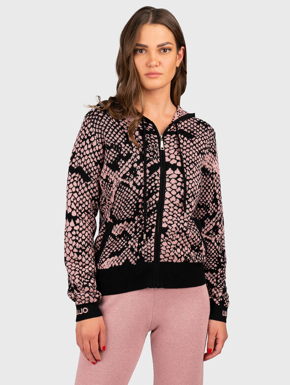 Hooded zip cardigan  - 1