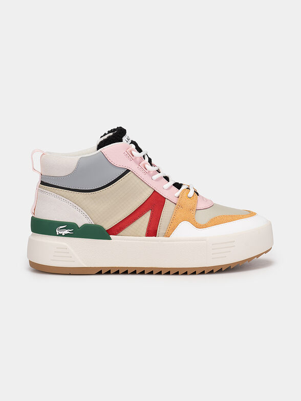 High-top sneakers with colorful inserts - 0