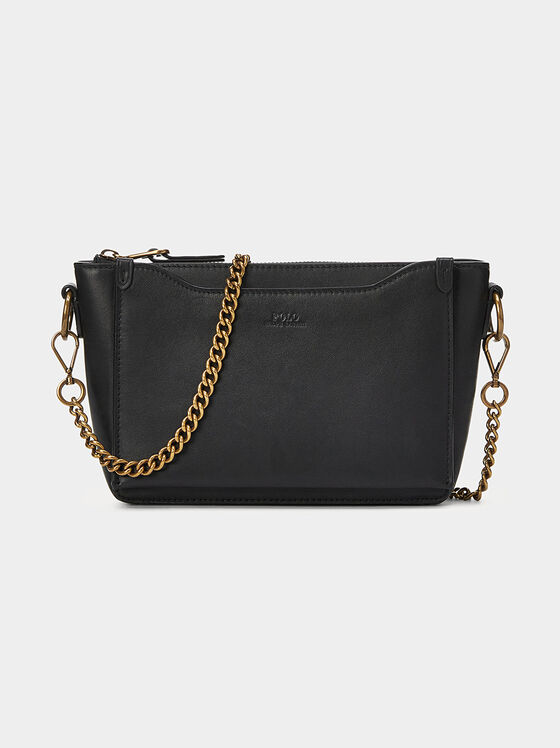 SLOANE black crossbody bag with golden chain - 1