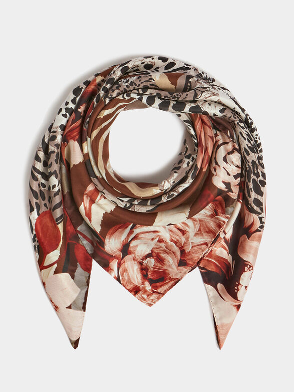 Scarf with animal print - 1