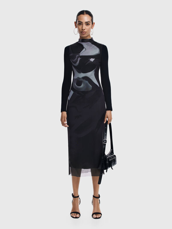LINCOLN black dress with print - 0