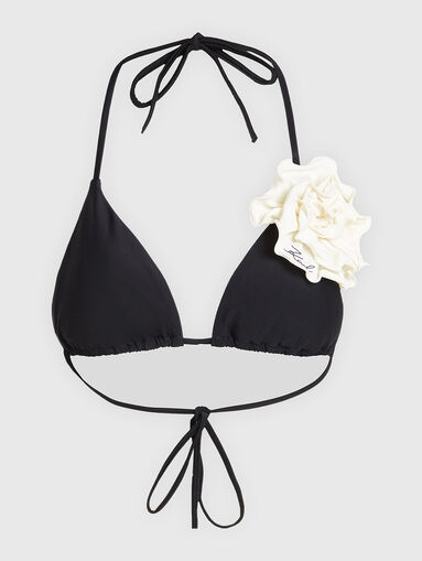 Black bikini top with logo - 5
